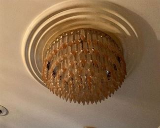 Italian crystal flush mount chandelier