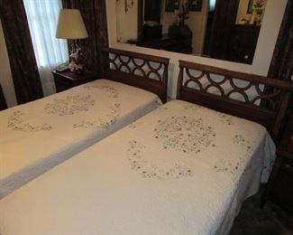 Pair of Mid Century Drexel twin beds