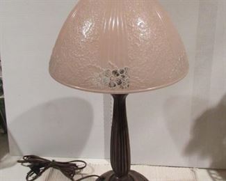 Vintage glass dome lamp