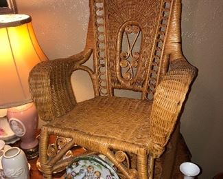 Vintage Child’s Wicker Rocker 