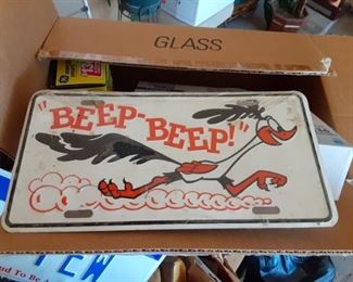 Road runner license plate