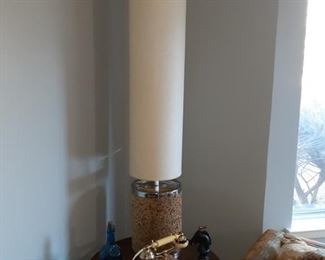 Cork Base Tall Funky Table Lamp