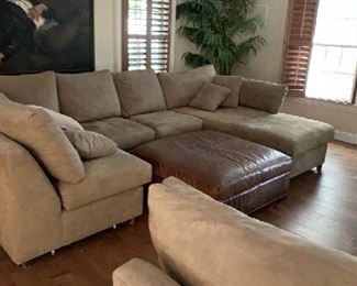 Kuvet custom sectional coach-- ultra suede--$16,000 new--asking $2,400.00