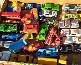 Lots Of Vintage 1960's and 70's Hot Wheels and Matchbox Vehicles