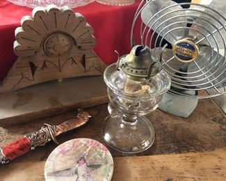 oil lamos and old fans