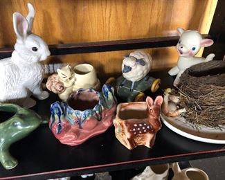 animals and old planters