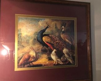 large framed art - elegant of birds