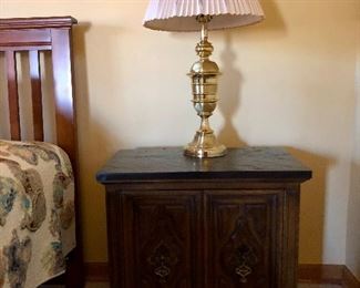 Nice bedside table and lamp