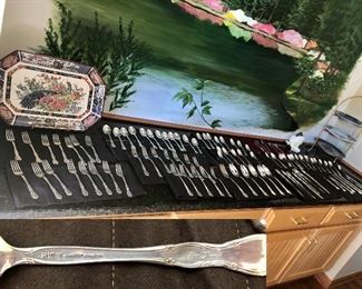 Sterling Silver Gorham Rose Tiara 93 pieces