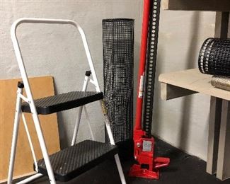 Step stool and high lift jack
