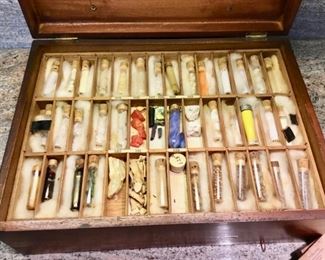 19th Century Field Pharmacy Drug, Herb, Crystal inventory and supply station/caddy.   All original and complete.