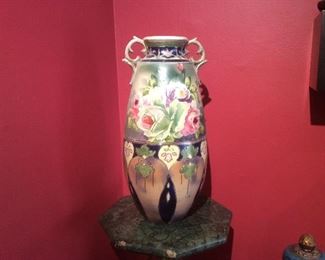 Large hand painted vases