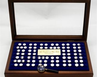 The white house historical association "the presidents and the first ladies" mini coin collection in solid sterling silver