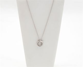 18k white gold pendant with diamonds. Total diamond weight: 0.75 Ct