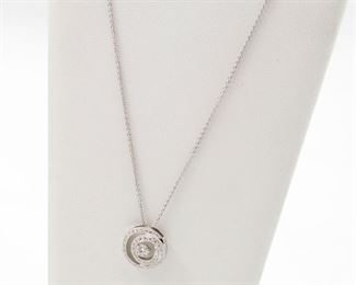 18k white gold pendant with diamonds. Total diamond weight: 0.75 Ct