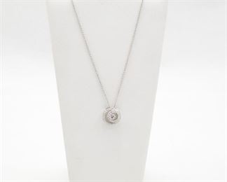18k white gold pendant with diamonds. Total diamond weight: 0.75 Ct