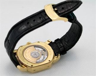 Tiffany and Co 18K Moonphase Triple Date Skeleton Back Watch