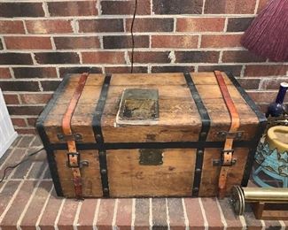 1OF SEVERAL ANTIQUE TRUNKS