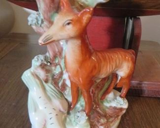 Staffordshire Deer Fawn Spill Vase
