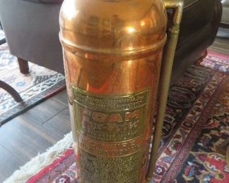 Vintage Brass Foam Fire Extinguisher
