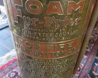 Vintage Brass Foam Fire Extinguisher
