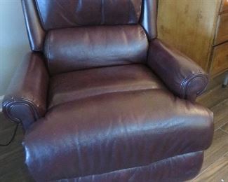 Dual Power Leather Recliner
