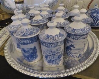 Spode Spice Covered Jars