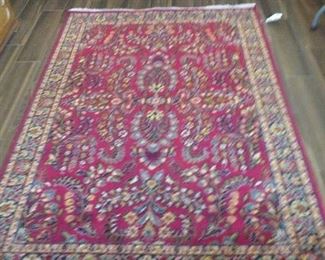 Karastan Red Sarouk  (just cleaned)
approx. 4'.6" x 6'
