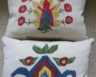 hand painted pillows