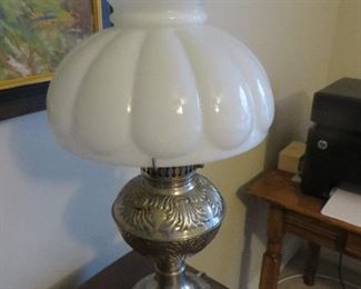 Nickel Metal Oil Kerosene Lamp 
