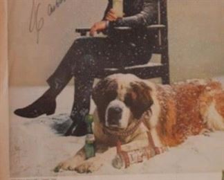 Johnny Carson autographed magazine ad