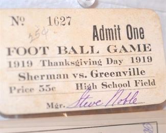 1919 Football ticket