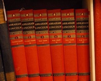 First edition, six volume "Abraham Lincoln" by Carl Sandburg. Excellent condition