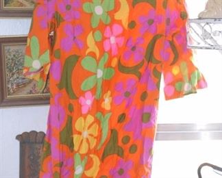 1970s flower power dress