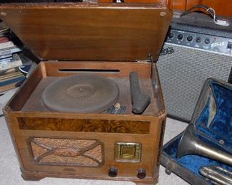 close up vintage radio