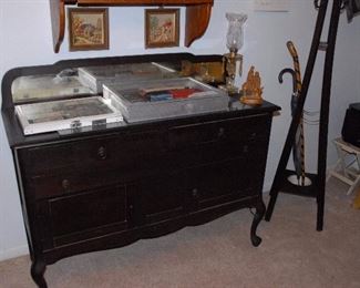 Mahogany Buffet with back mirror.