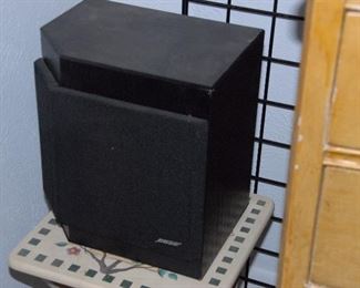 Pair of Bose Speakers. We also have a working Technics turntable.