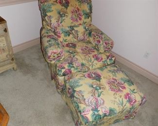 chair and matching ottoman