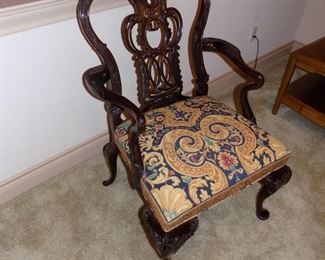 lovely carved accent chair