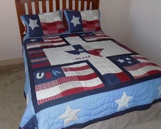 handmade quilt coverlet with shams