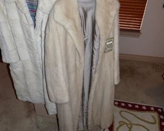 full length mink and sheared beaver coat