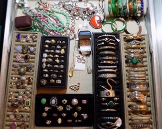bracelets, rings, jade