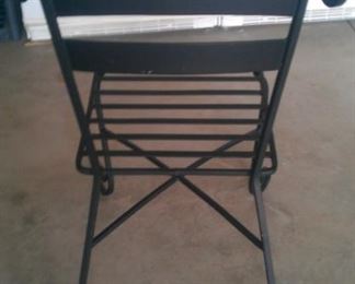Black wrought iron indoor outdoor  side chairs like new
