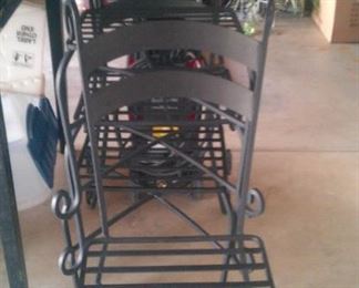 Black wrought iron indoor outdoor  side chairs like new