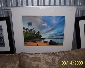 Color rainbow Hawaiian scenery with matting