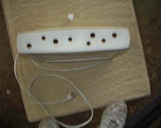 Electric lighted hummingbird themed embossed decor