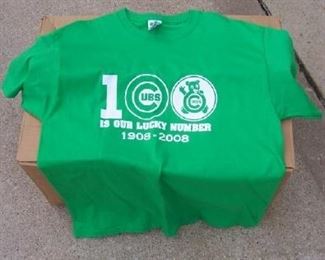 Vintage New old stock collectible Chicago Cubs 2008 Cubs t-shirts GREEN assorted sizes avail
