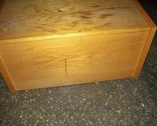 Solid Wood hinged made in Denmark Toy box