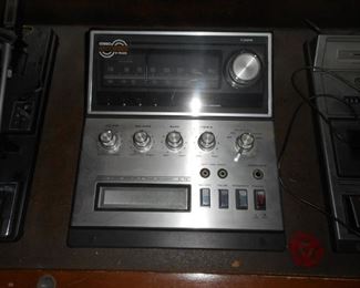 Montgomery Wards Console with turntable, radio, cassette & 8-track players (needs work)