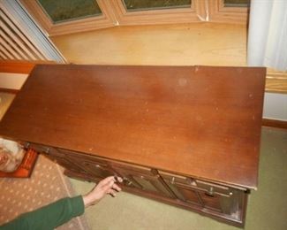 Montgomery Wards Console with turntable, radio, cassette & 8-track players (needs work)